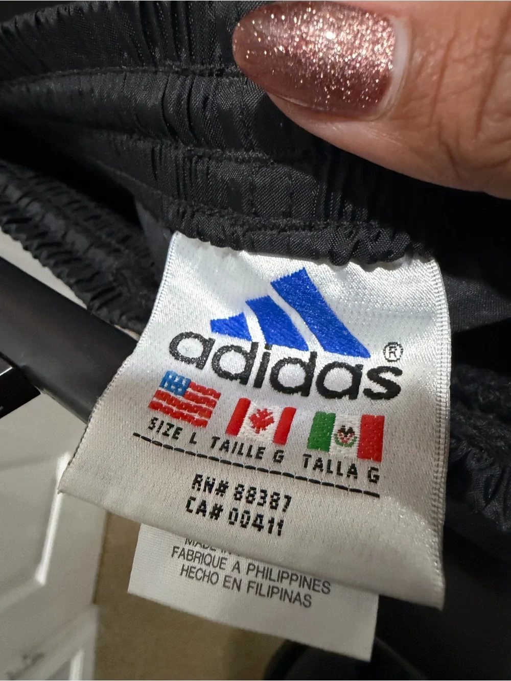 adidas Black Windbreaker Jogger Pants